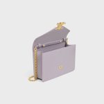 WALLET ON CHAIN MARGO IN SHINY CALFSKIN LIGHT LILAC - Image 4